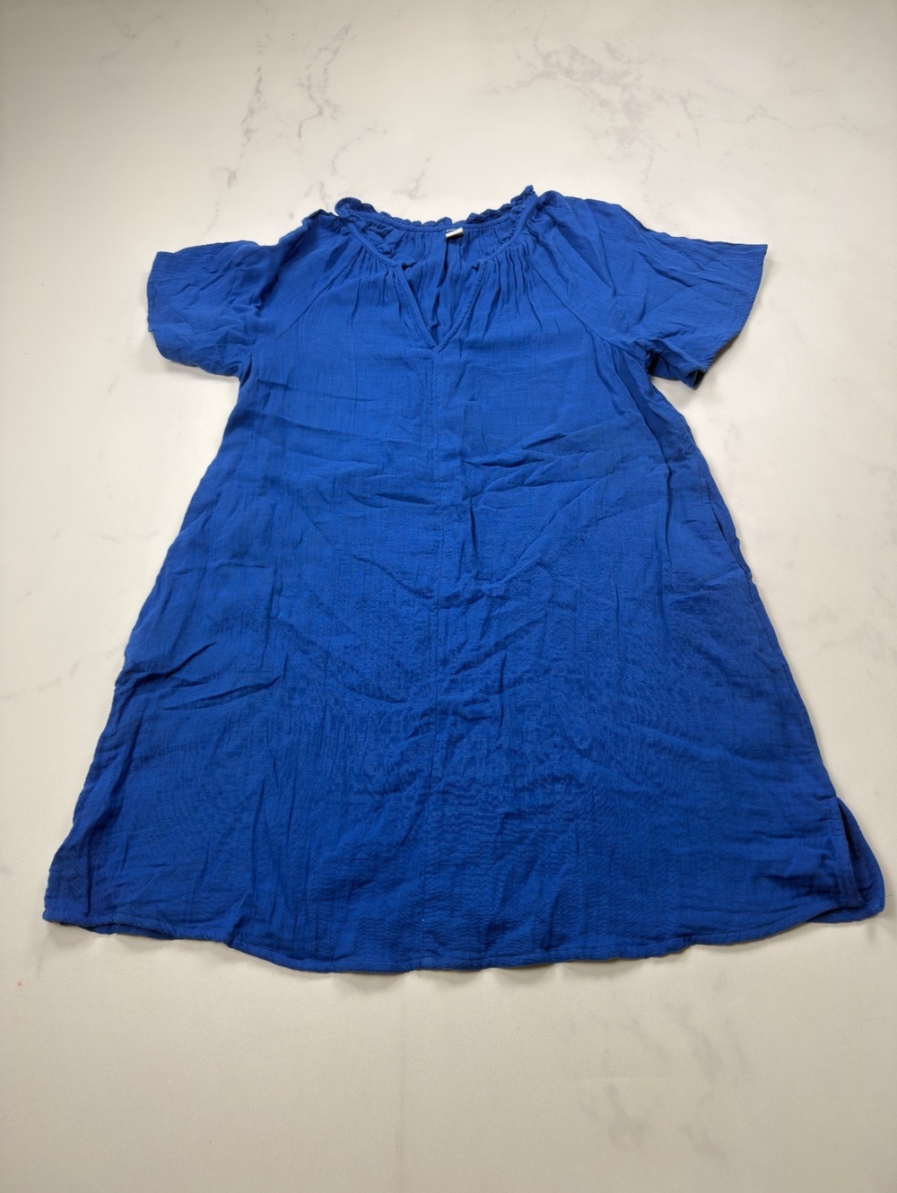 Old Navy Relaxed Shirt Dress Blue Modern Minimalist - Girls M